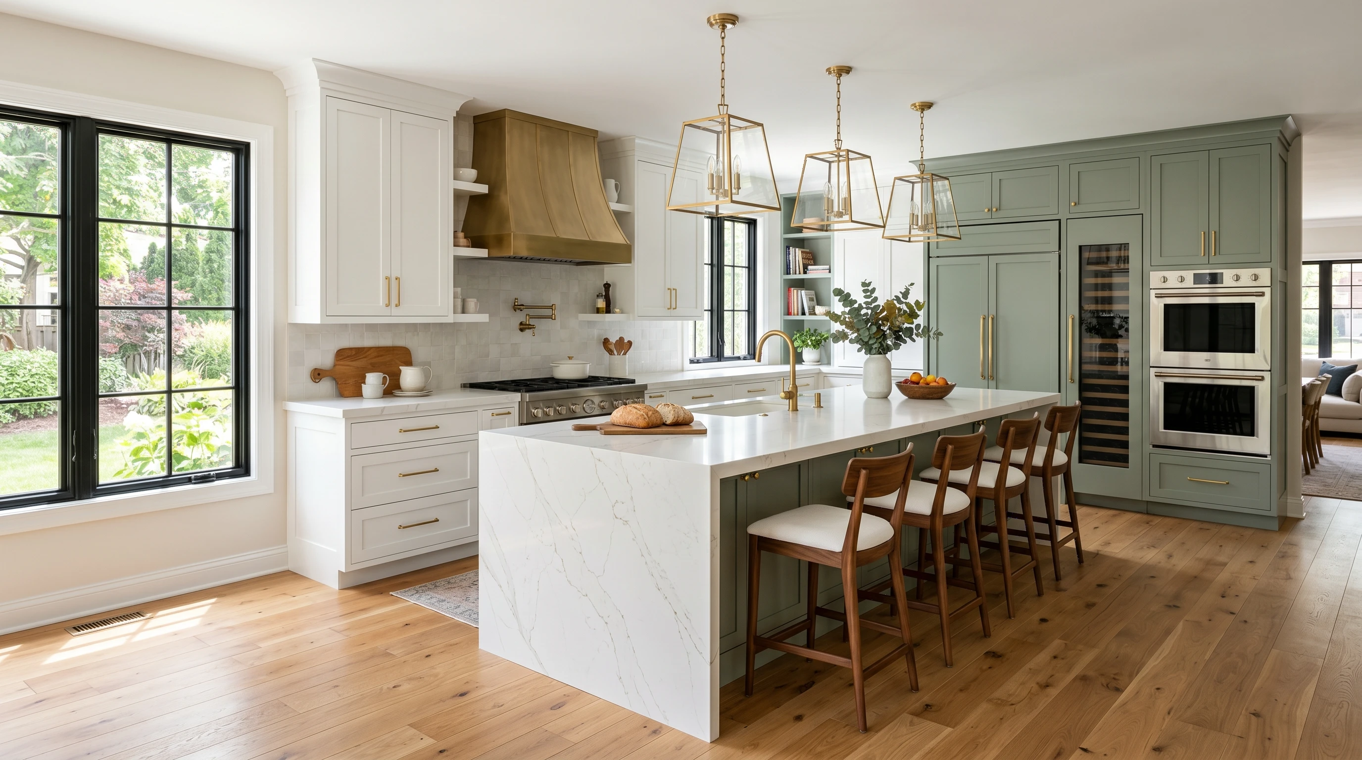 Signature kitchen remodel — custom cabinetry and quartz counters, Raleigh NC