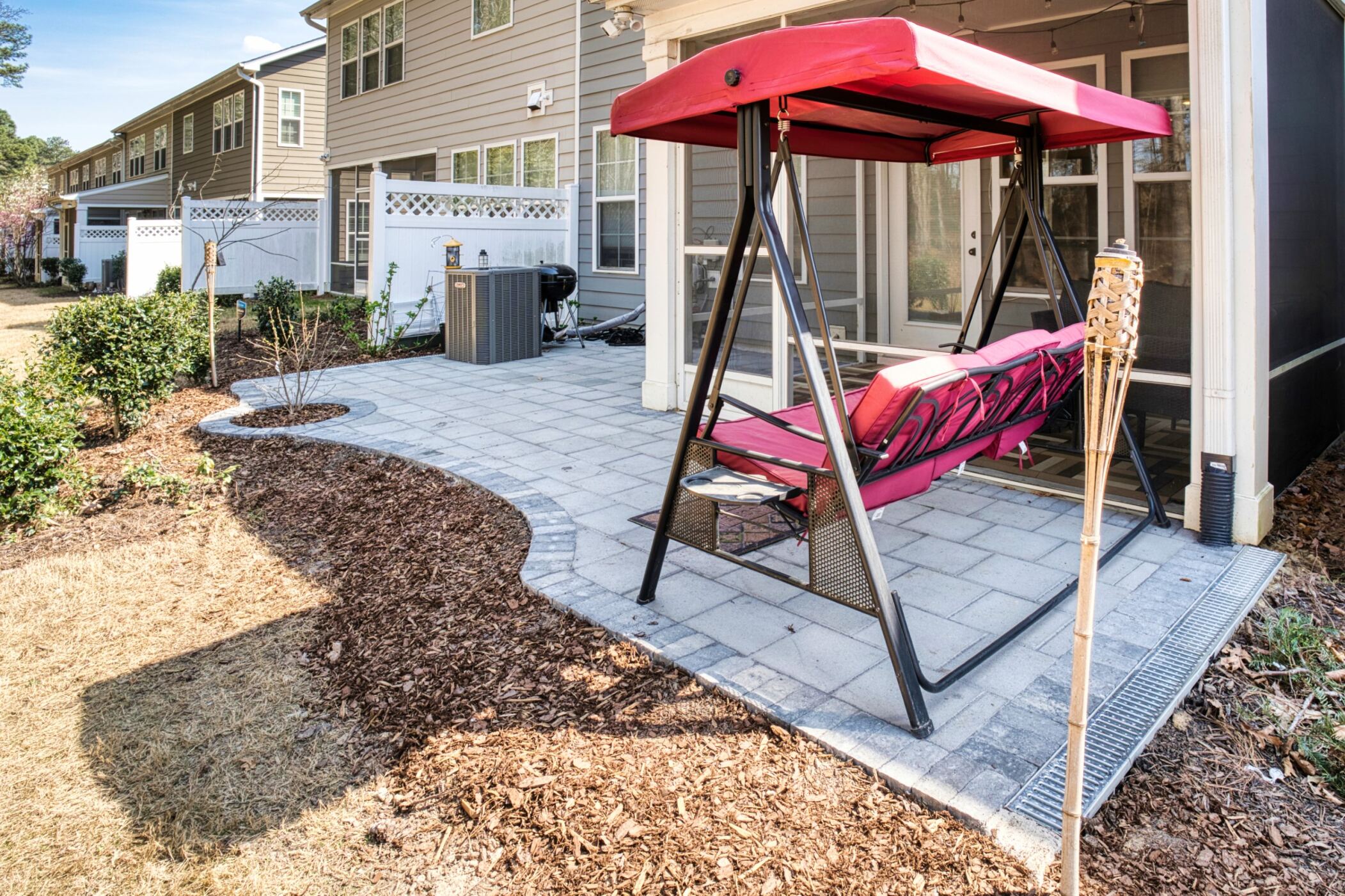 Paver patio and hardscaping project, Raleigh NC